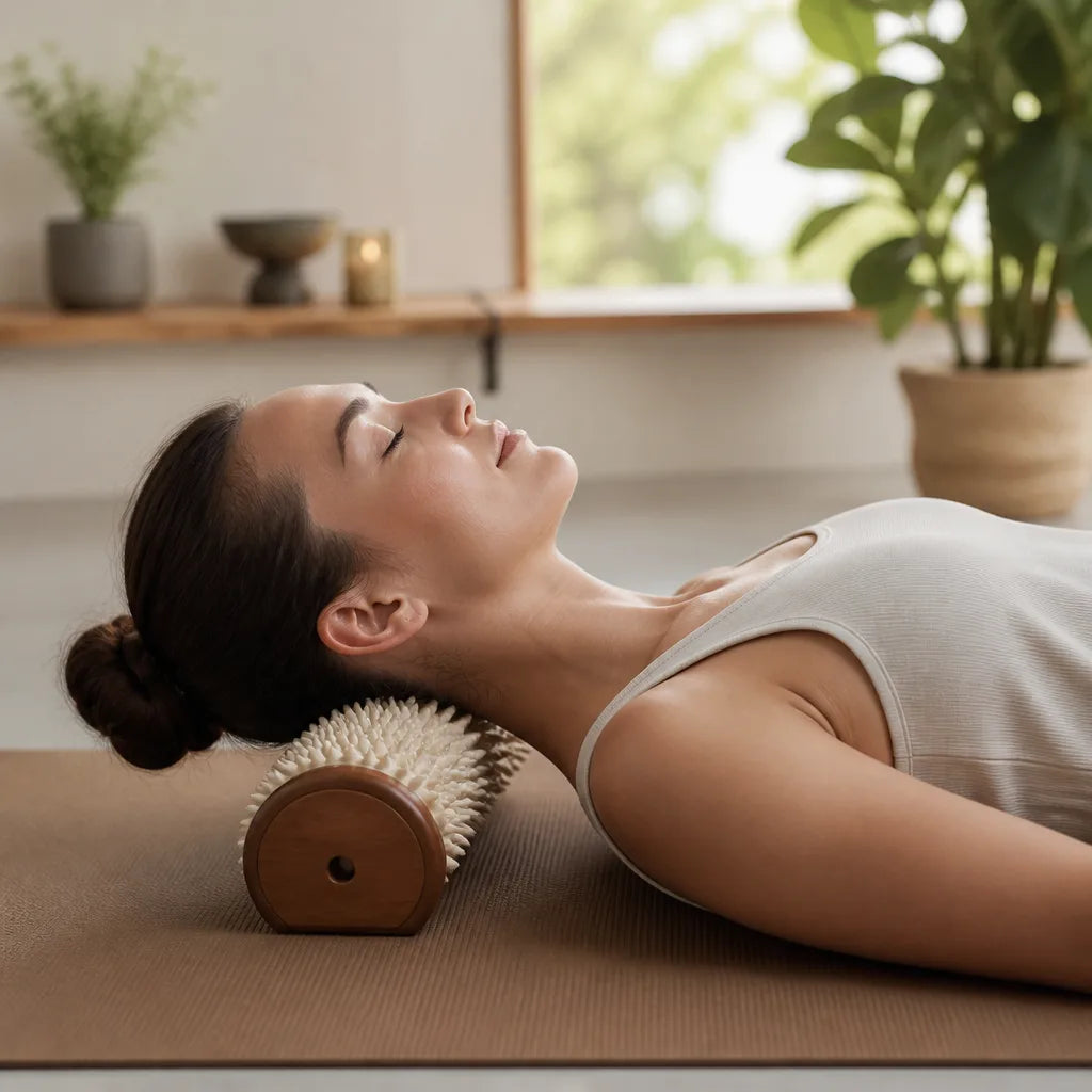 rouleau-massage-acupression-cervicales-nuque-dos
