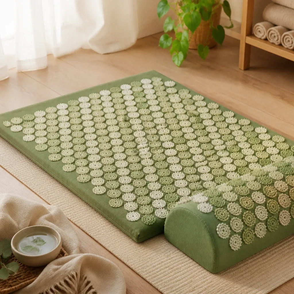tapis acupression picots fleur lotus relaxation